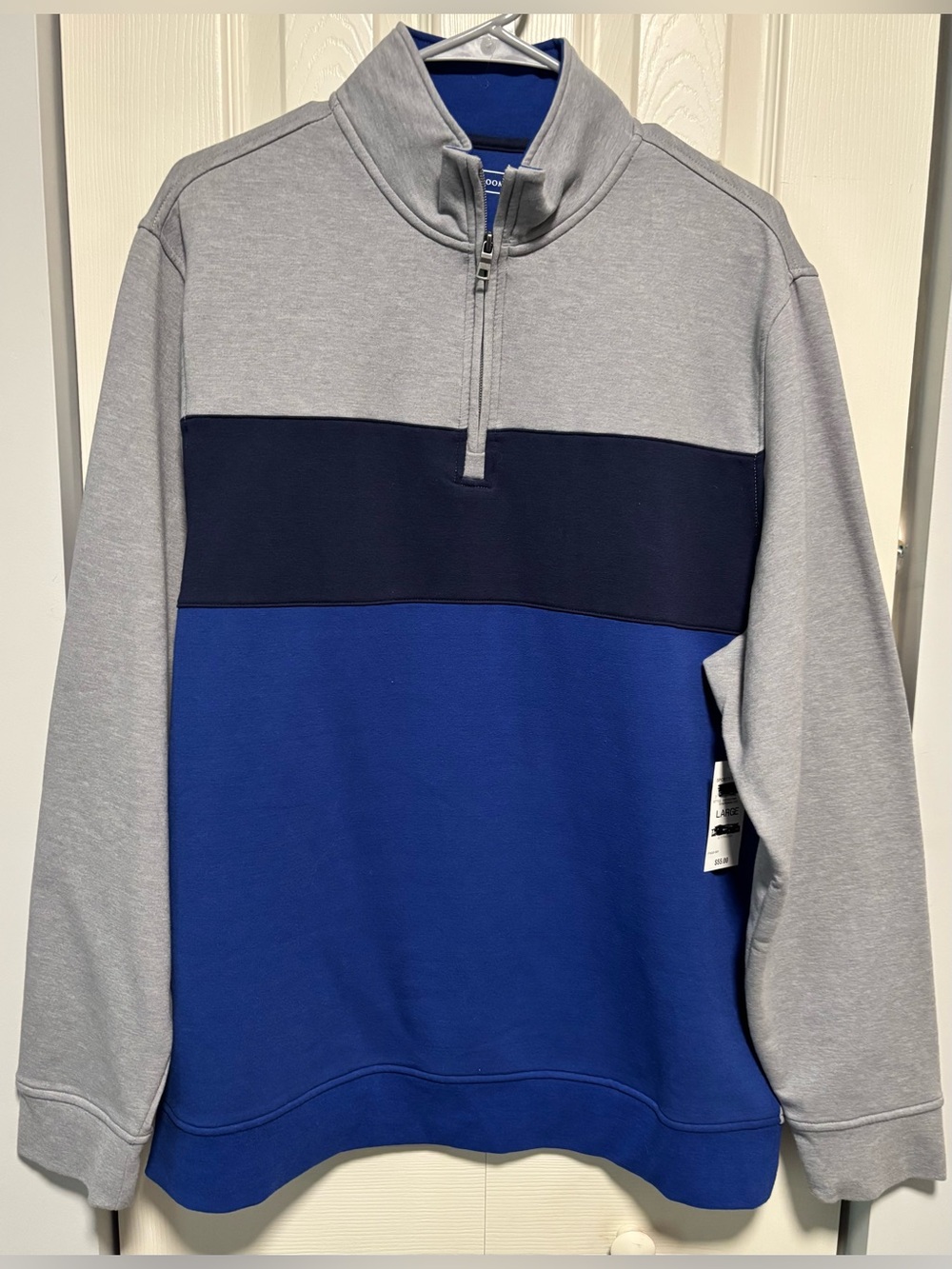 NWT Men’s Club Room Colorblock Quarter Zip